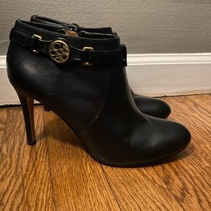 Coach Selena Black Ankle Booties, Leather